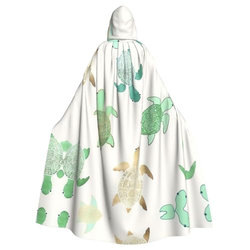 Uusnwaa Umhang mit Kapuze und Schildkröte, Umhang mit Kapuze, Mittelalter-Renaissance-Umhang für Damen und Herren, Halloween, Cosplay-Kostüm von Uusnwaa