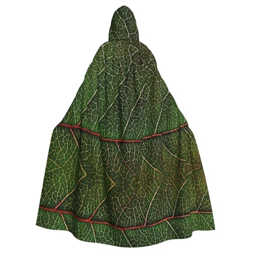 Uusnwaa Umhang mit Kapuze und grünem Blattmuster, Umhang mit Kapuze, Mittelalter-Renaissance-Umhang für Damen und Herren, Halloween, Cosplay-Kostüm Uusnwaa Umhang mit Kapuze und grünem Blattmuster, Umhang mit Kapuze, Mittelalter-Renaissance-Umhang für Damen und Herren, Halloween, Cosplay-Kostüm von Uusnwaa