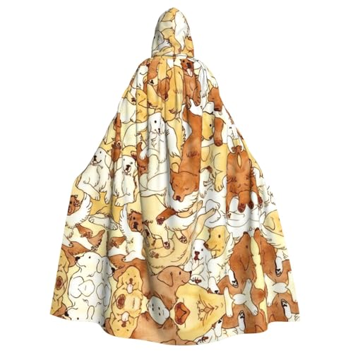 Uusnwaa Umhang mit Kapuze und schönem Retriever-Druck, Umhang mit Kapuze, Mittelalter-Renaissance-Umhang für Damen und Herren, Halloween, Cosplay-Kostüm Uusnwaa Umhang mit Kapuze und schönem Retriever-Druck, Umhang mit Kapuze, Mittelalter-Renaissance-Umhang für Damen und Herren, Halloween, Cosplay-Kostüm von Uusnwaa