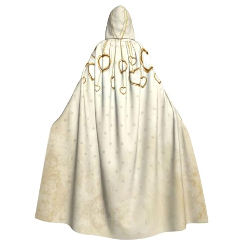 Uusnwaa Umhang mit Kapuze zum Valentinstag, Kartendruck, Umhang mit Kapuze, Mittelalter-Renaissance-Umhang für Damen und Herren, Halloween, Cosplay-Kostüm von Uusnwaa