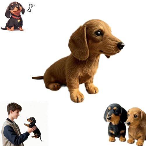 dachy dackel,Dachy 2.0 Plush Dog, Plush Toy,Simulated Dog Sofa Ornaments,The Dachy 2.0 Dackel Plüsch - Emotionale Heilung auf Abruf Die Umarmungen,Bring Relaxation and Comfort-Brown||1pcs von Uuxkgu