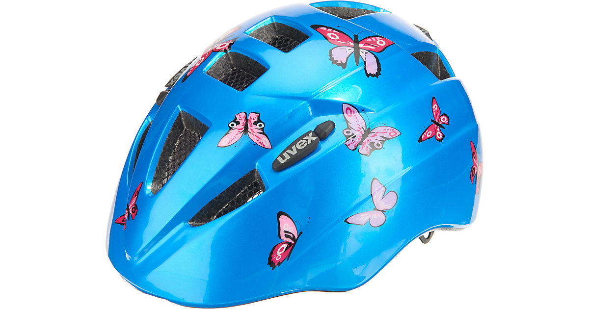 Fahrradhelm kid 2 butterfly Gr. 46-52, blau/rosa von Uvex