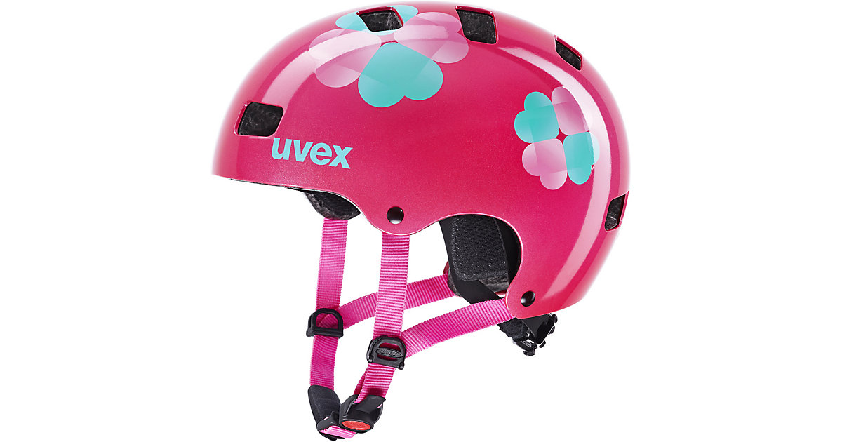 Fahrradhelm kid 3 pink flower pink-kombi Gr. 55-58 von Uvex