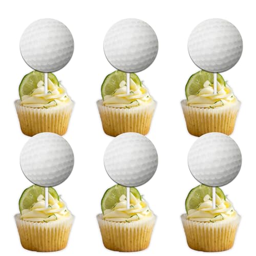 Cupcake-Topper für Golf, Leichtathletik, Outdoor, Sport, Themen-Dekoration, für Herren, Damen, Happy Birthday, Dekoration, Weiß, 18 Stück Cupcake-Topper für Golf, Leichtathletik, Outdoor, Sport, Themen-Dekoration, für Herren, Damen, Happy Birthday, Dekoration, Weiß, 18 Stück von Uwaikin