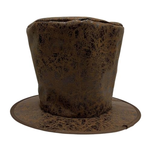 UxicRuya 7,87" Hoch Zylinderhut Bühnenauftritt Vielseitig Funky Tänzer Party Zaubererhut, Braunes Wildleder UxicRuya 7,87" Hoch Zylinderhut Bühnenauftritt Vielseitig Funky Tänzer Party Zaubererhut, Braunes Wildleder von UxicRuya
