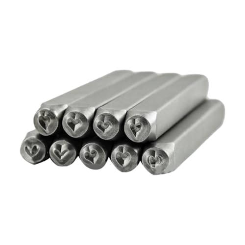 UxicRuya 9X Herzform Schmuckmetallmarken, Stahl, für Schmuck Making Punch, Love Metal Punch Stempel Zum Stempeln UxicRuya 9X Herzform Schmuckmetallmarken, Stahl, für Schmuck Making Punch, Love Metal Punch Stempel Zum Stempeln von UxicRuya