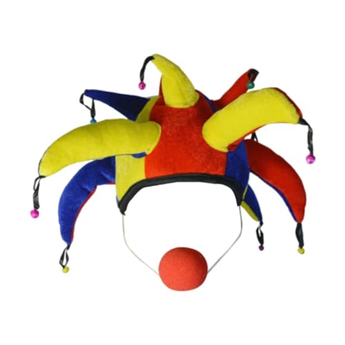 UxicRuya Clownhut Kopfbedeckung Halloween Clown Kostüm Hut Kappe für Urlaub Party Bühnenauftritt Maskerade UxicRuya Clownhut Kopfbedeckung Halloween Clown Kostüm Hut Kappe für Urlaub Party Bühnenauftritt Maskerade von UxicRuya