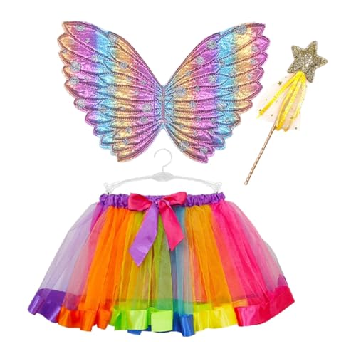 UxicRuya Engel Butterfly Kostüm Neuheit Mädchen Feen -Stabbühne Requisiten für Festival, Style B von UxicRuya