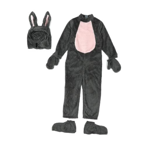 UxicRuya Kinder Ostern Kaninchen Kostüm Tier Cosplay Jungen Mädchen Kaninchen -Pyjama für Party, M von UxicRuya