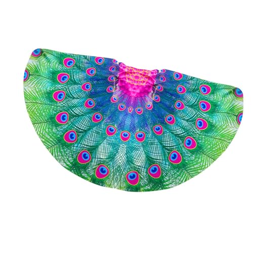 UxicRuya Kinder Umhang Kinder Kostüm Flügel Verkleidung Tier Polyester für Party Aufführung Kinderfest Maskerade, Mehrfarbig Grün von UxicRuya