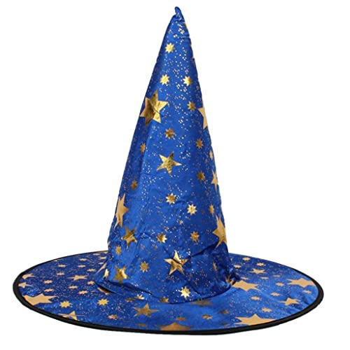 UxicRuya Kinder Zauberer Hüte Hexenhüte für Halloween Geburtstag Kostüm, Blau, 37cm * 18cm * 35cm UxicRuya Kinder Zauberer Hüte Hexenhüte für Halloween Geburtstag Kostüm, Blau, 37cm * 18cm * 35cm von UxicRuya