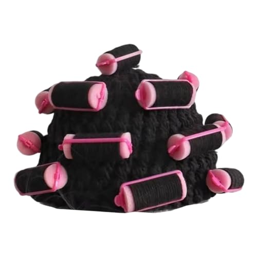 UxicRuya Lockenwickler-Perückenhut für Damen für Rollenspiele, Cosplay, Halloween, Winter, Schwarz UxicRuya Lockenwickler-Perückenhut für Damen für Rollenspiele, Cosplay, Halloween, Winter, Schwarz von UxicRuya