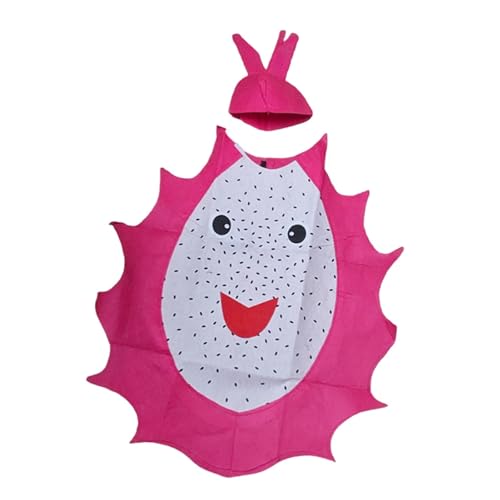 UxicRuya Obstkostüm, Halloween, entzückender Overall für Clubfeiern, Partyzubehör, Drachenfrucht-Kinder von UxicRuya