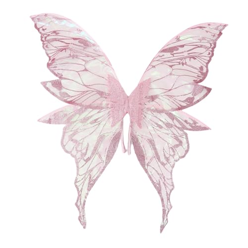 UxicRuya Schmetterlingsflügel Leichtgewichtiger Niedliches Fairy Cosplay Flügel für Maskerade Party Holiday, Rosa von UxicRuya