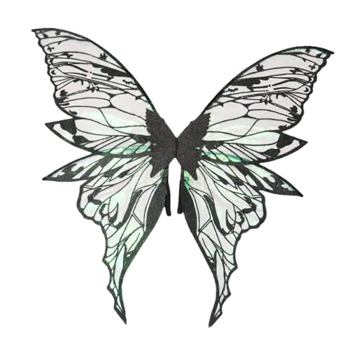 UxicRuya Schmetterlingsflügel Leichtgewichtiger Niedliches Fairy Cosplay Flügel für Maskerade Party Holiday, Schwarz UxicRuya Schmetterlingsflügel Leichtgewichtiger Niedliches Fairy Cosplay Flügel für Maskerade Party Holiday, Schwarz von UxicRuya