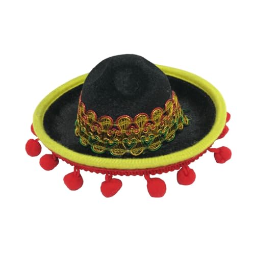 UxicRuya Sombrero Hut für Party Kostüme, Praktisches Und Stilvolles Partyzubehör, Mini Hut, Stirnband, Mini Sombrero Hut für, Rote Bälle, Schwarzer Hut UxicRuya Sombrero Hut für Party Kostüme, Praktisches Und Stilvolles Partyzubehör, Mini Hut, Stirnband, Mini Sombrero Hut für, Rote Bälle, Schwarzer Hut von UxicRuya