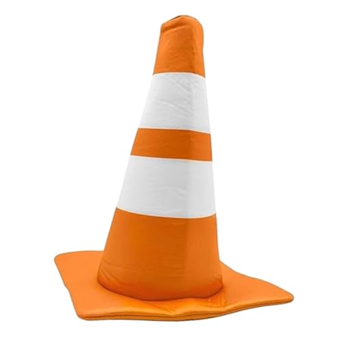 UxicRuya Verkehrskegelhut Baukegelhut für Karnevals-Mottoparty, Orange Kuppel von UxicRuya