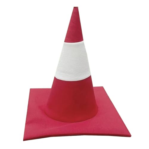 UxicRuya Verkehrskegelhut Baukegelhut für Karnevals-Mottoparty, Rot von UxicRuya