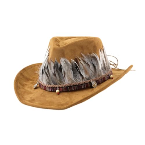 UxicRuya Western Cowboy Hut lässige Männer Frauen für Rollen im Freien Spielen Feiertage Themenparty, Khaki UxicRuya Western Cowboy Hut lässige Männer Frauen für Rollen im Freien Spielen Feiertage Themenparty, Khaki von UxicRuya
