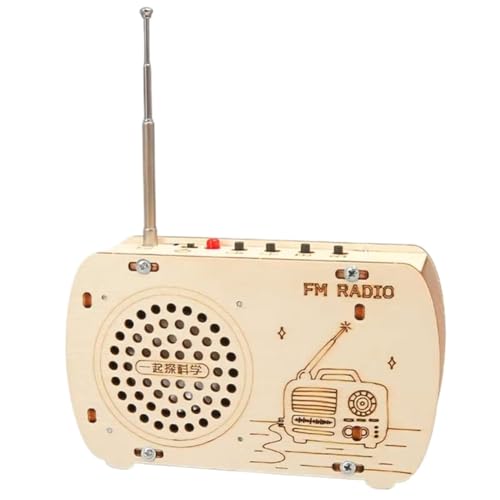 Uxsjakjsd Baue EIN Radiobausatz Holzradio Interaktives Bauspielzeug Wissenschaftsexperiment Elektronikbaukästen von Uxsjakjsd