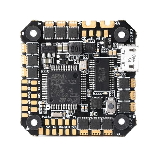 Uxsjakjsd F7 AIO Flugsteuerung 45A STM32F722 mit Integriertem Gyroskop und Barometer 3-6S 25.5x25.5MM für RC FPV Racing Drohnen von Uxsjakjsd