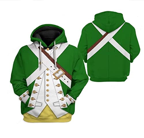 Historischer Hoodie für Kinder, Revolutionärer Krieg, Uniform, Kostüm, 3D-gedruckte Armee-Jacke, Halloween-Kostüm, Continental Marines Kinder, Größe XL Historischer Hoodie für Kinder, Revolutionärer Krieg, Uniform, Kostüm, 3D-gedruckte Armee-Jacke, Halloween-Kostüm, Continental Marines Kinder, Größe XL von Uyecos