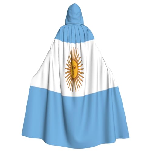Uyhhgqw Argentinische Flagge Halloween Hexenkostüm Herren Damen Kapuzenumhang Horror Horror Halloween Kostüm Cosplay Kostüm von Uyhhgqw