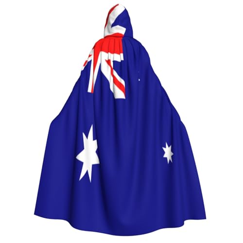 Uyhhgqw Australische Flagge Halloween Hexenkostüm Herren Damen Kapuzenumhang Horror Horror Halloween Kostüm Cosplay Kostüm von Uyhhgqw