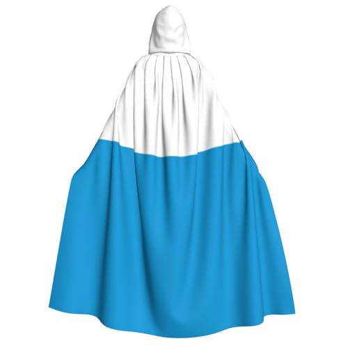 Uyhhgqw Bayerische Flagge Halloween Hexenkostüm Herren Damen Kapuzenumhang Horror Horror Halloween Kostüm Cosplay Kostüm von Uyhhgqw