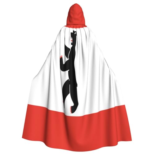 Uyhhgqw Berlin Flagge Halloween Hexenkostüm Herren Damen Kapuzenumhang Horror Horror Halloween Kostüm Cosplay Kostüm von Uyhhgqw