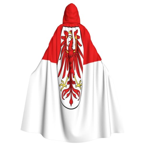 Uyhhgqw Brandenburger Flagge Halloween Hexenkostüm Herren Damen Kapuzenumhang Horror Horror Halloween Kostüm Cosplay Kostüm von Uyhhgqw