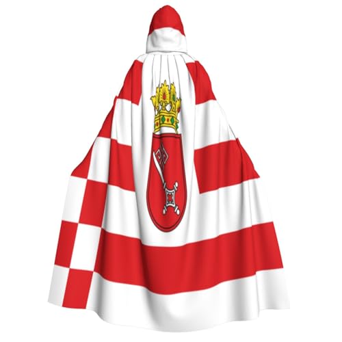 Uyhhgqw Bremen Banner Halloween Hexenkostüm Herren Damen Kapuzenumhang Horror Horror Halloween Kostüm Cosplay Kostüm von Uyhhgqw