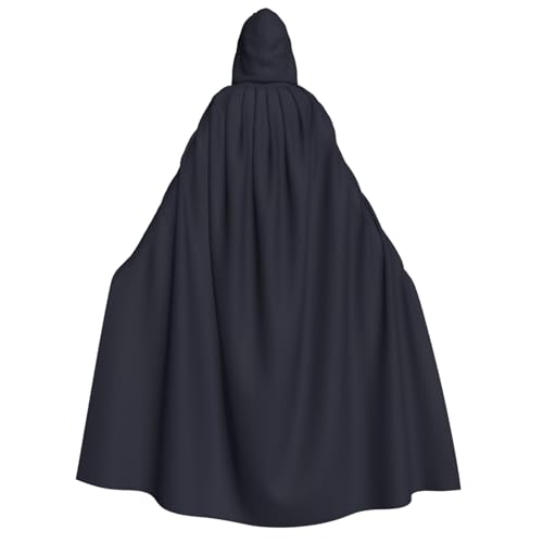 Uyhhgqw Einfarbiges schwarzes Halloween-Hexenkostüm – Umhang mit Kapuze für Herren und Damen – Horror-Horror-Halloween-Kostüm – Cosplay-Kostüm von Uyhhgqw