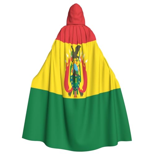 Uyhhgqw Flagge Boliviens Halloween Hexenkostüm Herren Damen Kapuzenumhang Horror Horror Halloween Kostüm Cosplay Kostüm von Uyhhgqw
