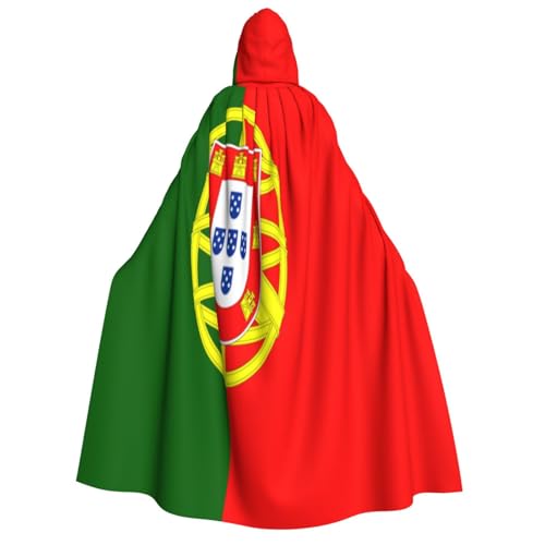 Uyhhgqw Flagge Portugals Halloween Hexenkostüm Herren Damen Kapuzenumhang Horror Horror Halloween Kostüm Cosplay Kostüm von Uyhhgqw