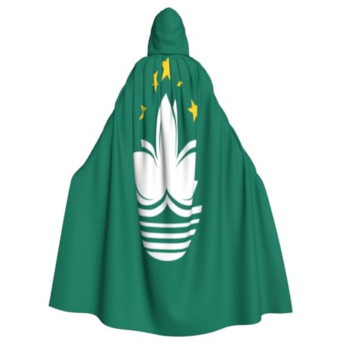 Uyhhgqw Flagge von Macao Halloween Hexenkostüm Herren Damen Kapuzenumhang Horror Horror Halloween Kostüm Cosplay Kostüm von Uyhhgqw