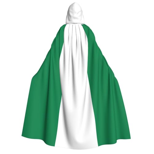 Uyhhgqw Flagge von Nigeria Halloween Hexenkostüm Herren Damen Kapuzenumhang Horror Horror Halloween Kostüm Cosplay Kostüm von Uyhhgqw