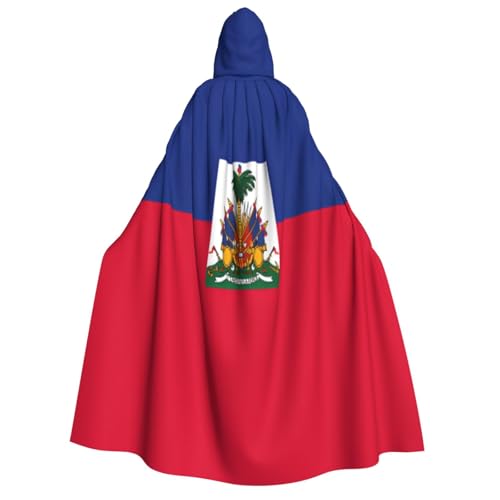 Uyhhgqw Haitianische Flagge Halloween Hexenkostüm Herren Damen Kapuzenumhang Horror Horror Halloween Kostüm Cosplay Kostüm von Uyhhgqw