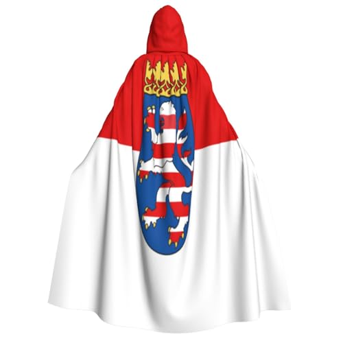 Uyhhgqw Hessische Flagge Halloween Hexenkostüm Herren Damen Kapuzenumhang Horror Horror Halloween Kostüm Cosplay Kostüm von Uyhhgqw
