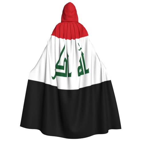 Uyhhgqw Irakische Flagge Halloween Hexenkostüm Herren Damen Kapuzenumhang Horror Horror Halloween Kostüm Cosplay Kostüm von Uyhhgqw