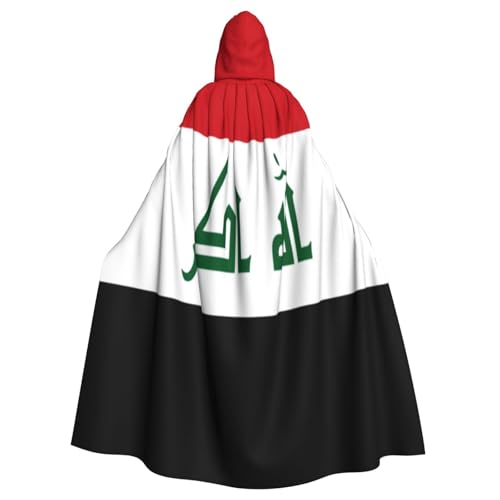 Uyhhgqw Irakische Flagge Halloween Hexenkostüm Herren Damen Kapuzenumhang Horror Horror Halloween Kostüm Cosplay Kostüm von Uyhhgqw