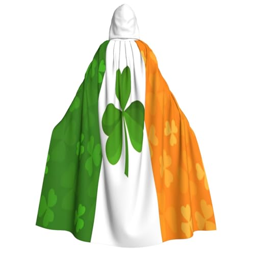 Uyhhgqw Irische Flagge Halloween Hexenkostüm Herren Damen Kapuzenumhang Horror Horror Halloween Kostüm Cosplay Kostüm von Uyhhgqw