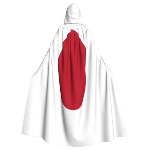 Uyhhgqw Japanische Flagge Halloween Hexe Kostüm Herren Damen Kapuzenumhang Horror Horror Halloween Kostüm Cosplay Kostüm von Uyhhgqw