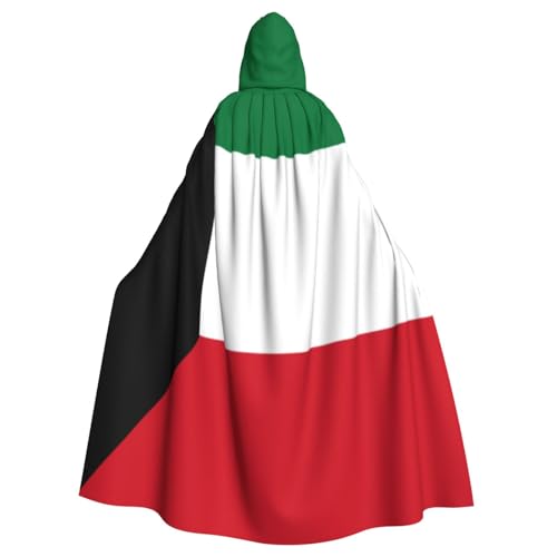 Uyhhgqw Kuwaiti Flagge Halloween Hexenkostüm Herren Damen Kapuzenumhang Horror Horror Halloween Kostüm Cosplay Kostüm von Uyhhgqw