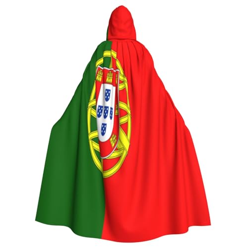 Uyhhgqw Portugiesische Flagge Halloween Hexenkostüm Herren Damen Kapuzenumhang Horror Horror Halloween Kostüm Cosplay Kostüm von Uyhhgqw