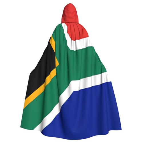 Uyhhgqw Südafrika Flagge Halloween Hexenkostüm Herren Damen Kapuzenumhang Horror Horror Halloween Kostüm Cosplay Kostüm von Uyhhgqw