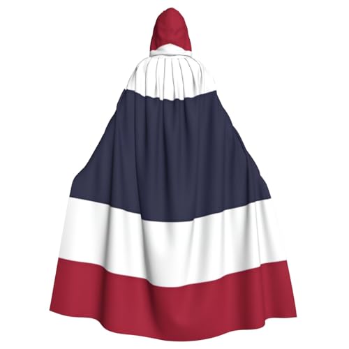 Uyhhgqw Thailand Flagge Halloween Hexenkostüm Herren Damen Kapuzenumhang Horror Horror Halloween Kostüm Cosplay Kostüm von Uyhhgqw