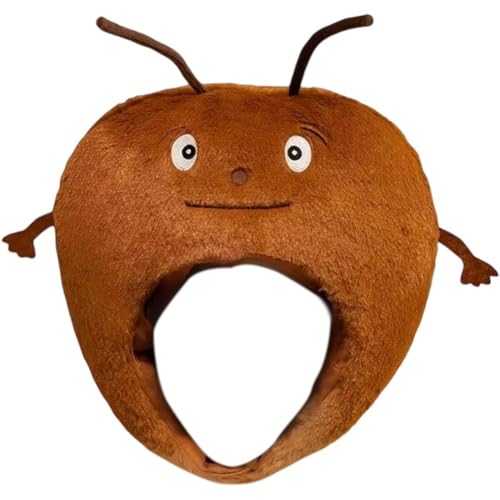 Uzztfa Plüsch-ameisenhut, Süße Tierkopfbedeckung, Lustiges Cosplay-kostümzubehör Für Halloween, Karneval, Maskerade, Party, Kostüm von Uzztfa