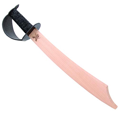 V A H - Stabiler Piratensäbel, 45cm Länge aus Buche-Echtholz [Geschichte spielend erleben | echtes Handwerk | Made in Germany] von V A H