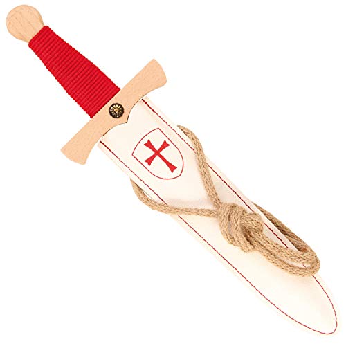 Spielzeugmanufaktur VAH Templerdolchset 35cm aus Holz und weißer Kunstlederscheide Spielzeugmanufaktur VAH Templerdolchset 35cm aus Holz und weißer Kunstlederscheide von V A H